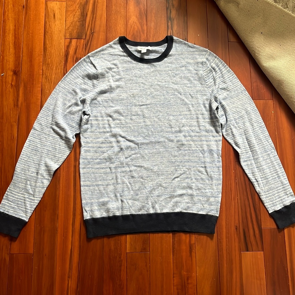 Men’s long sleeve striped sweater size large